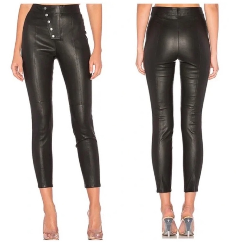 NWT LPA Pants 597. Black Genuine Leather.  Size M